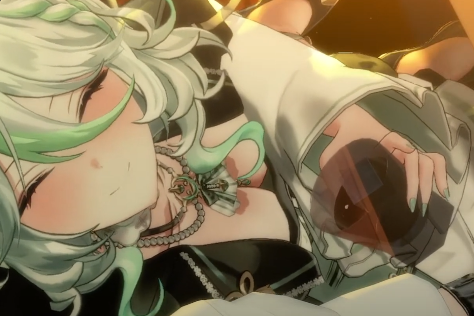 A smile durking a drink